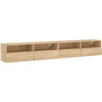 vidaXL Tv-wandmeubels 2 st 100x30x30 cm hout sonoma eikenkleurig