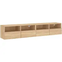 vidaXL Tv-wandmeubels 2 st 80x30x30 cm bewerkt hout sonoma eikenkleur