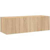 vidaXL Tv-wandmeubel met LED-verlichting 100x35x31 cm sonoma eiken