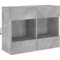 vidaXL Tv-wandmeubel met LED-verlichting 78,5x30x60,5 cm betongrijs
