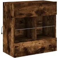 vidaXL Tv-wandmeubel met LED-verlichting 58,5x30x60,5 cm gerookt eiken