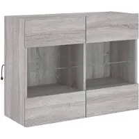 vidaXL Tv-wandmeubel met LED-verlichting 78,5x30x60,5 cm grijs sonoma