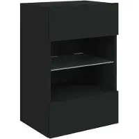 vidaXL Tv-wandmeubel met LED-verlichting 40x30x60,5 cm zwart
