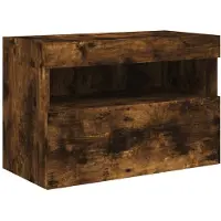 vidaXL Tv-wandmeubel met LED-verlichting 60x30x40 cm gerookt eiken