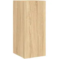 vidaXL Tv-wandmeubel met LED-verlichting 30,5x35x70 cm sonoma eiken