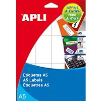APLI witte etiketten Print & Write ft 19 x 40 mm (b x h), 525 stuks, 35 per blad (1866) - 3 stuks