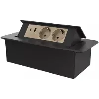 Livolo | Zwart | 3 | Pop-Up stekkerdoos | Push | Inbouw | USB & USB-C