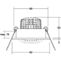 Brumberg 41443643 41443643 LED-inbouwlamp LED 6 W Titaan