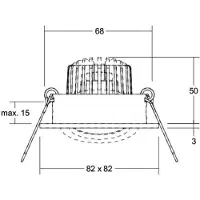 Brumberg Downlight Tirrel-S, dimbaar, messing / goud, Woon-/ Eetkamer, Aluminium, downlight