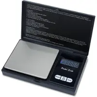 Intirilife digitale precisieweegschaal in zwart – 200 g elektronische zakweegschaal met tara-functie en lcd-display