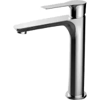 BES LED Wastafelkraan - Wastafelmengkraan - Leoni Drimbin - Verhoogd - Opbouw - Rond - Chroom
