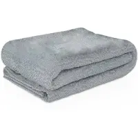 Intirilife zachte knuffeldeken 200 x 150 cm in steengrijs - pluizige warme deken als bankdeken woondeken fleecedeken