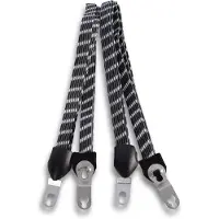 Merkloos Snelbinders Fiets snelbinders Set van 2 68 cm Elastisch Wit & Zwart Bagagebinders voor 26/27 Inch