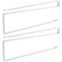 Intirilife 2x papierrolhouder in wit - z-vorm, keukenrolhouder ruimtebesparende moderne insteekhouder voor papierrollen