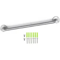 Intirilife handdoekhouder geborsteld roestvrij stalen lengte 40 cm 19 mm stangdiameter handdoekstang