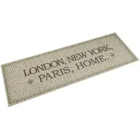 vidaXL Keukenmat wasbaar Home-tekst 60x180 cm fluweel
