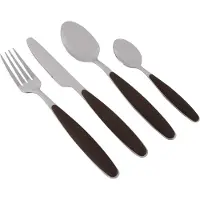Gimex - Bestek - Bruin - Soft Touch heft - 16-Delig