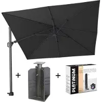 Platinum Challenger T2 300x300 cm antraciet met ingraafbare voet en hoes