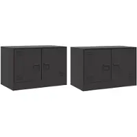 vidaXL Tv-meubelen 2 st 67x39x44 cm staal zwart