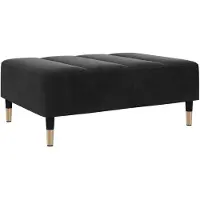 vidaXL Voetenbank 77x55x31 cm fluweel zwart