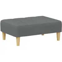 vidaXL Voetenbank 77x55x31 cm stof donkergrijs