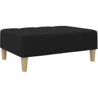 vidaXL Voetenbank 77x55x31 cm stof zwart