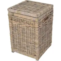 Migo Styling Wasmand Vierkant met binnenzak Grey rotan