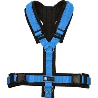 AnnyX hondentuig-harnas- Y-tuig-ZWART-BLAUW-maat L-geschikt voor borst omtrek 70 tot 86cm-gewicht 26-38kg