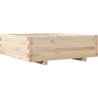 vidaXL Plantenbak 80x80x26,5 cm massief grenenhout