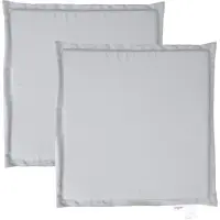 vidaXL Tuinzitkussens 2 st vierkant 45x45x2 cm lichtgrijs