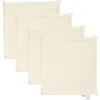 vidaXL Tuinzitkussens 4 st vierkant 45x45x2 cm crèmekleurig