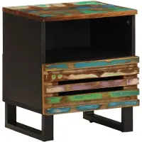 vidaXL Nachtkastje 40x34x46 cm massief gerecycled hout