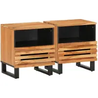 vidaXL Nachtkastjes 2 st 40x34x46 cm massief acaciahout