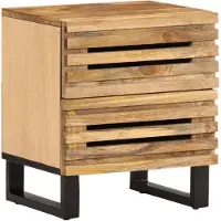 vidaXL Nachtkastje 40x34x46 cm massief ruw mangohout