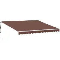vidaXL Elektrische Zonneluifel 4 x 3 m Bruin 100% Polyester