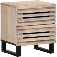 vidaXL Nachtkastje 40x34x46 cm massief gebleekt mangohout