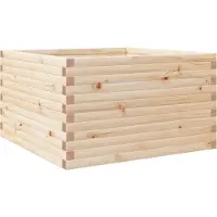vidaXL Plantenbak 80x80x46 cm massief grenenhout