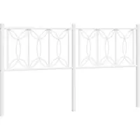 vidaXL Vervangend hoofdbord 150 cm metaal wit