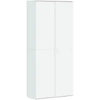 vidaXL Hoge kast 80x35x180 cm bewerkt hout wit