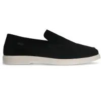 Manfield Zwarte suède loafers | Maat 46