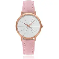 LGT JWLS Dameshorloge van met Zachte Roze Lederen Band en Rose Behuizing