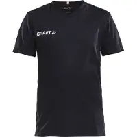 Craft Squad Go sportshirt - zwart Sport t-shirt Jongens/Meisjes Polyester V-hals - maat 110