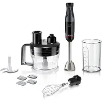 Bosch Mixer, MSM4B670, SER4, Mixér, ErgoMaster, 1000 W, dynamische snelheidsregeling, QuattroBlade System Pro, inclusief mixer, maatbeker, keukenmachine en roestvrijstalen garde, zwart, antraciet