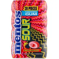Mentos Gum Sour Strawberry 10x