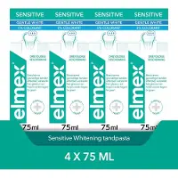 Elmex Sensitive Whitening Tandpasta - 4 x 75ml - Voor Gevoelige Tanden - Voordeelverpakking