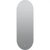Guido Gusto Ovale badkamerspiegel Matteo zonder lijst met verwarming, LED verlichting en touch sensor 100x50cm