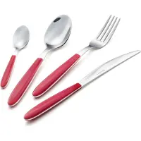 EME 24-delige bestekset - rood 73 - Vero - Inox Italy