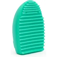 Intirilife kwastenreiniger van siliconen in turkoois - 7,3 x 5,5 x 3 cm - Schoonmaakmatje voor make-up kwasten en sponsjes