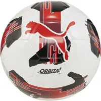 Puma bal Orbita 6 MS wit/rood - Maat 3
