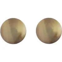 Behave - Oorbellen - Taupe Bruin - Schelp - Rond, Diameter 2 cm